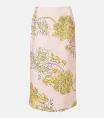 Printed cotton midi skirt | La DoubleJ