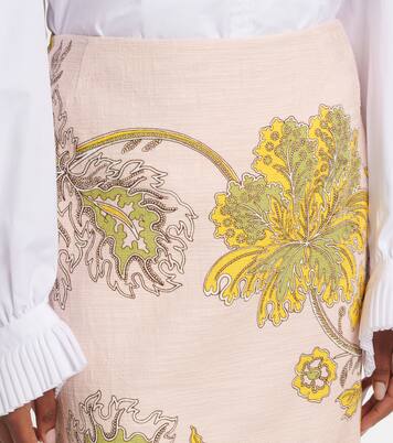 Printed cotton midi skirt | La DoubleJ