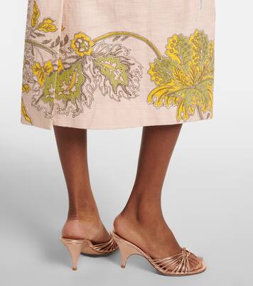 Printed cotton midi skirt | La DoubleJ