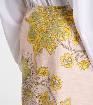 Printed cotton midi skirt | La DoubleJ