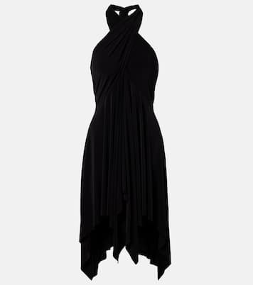 Draped halterneck jersey minidress | Norma Kamali