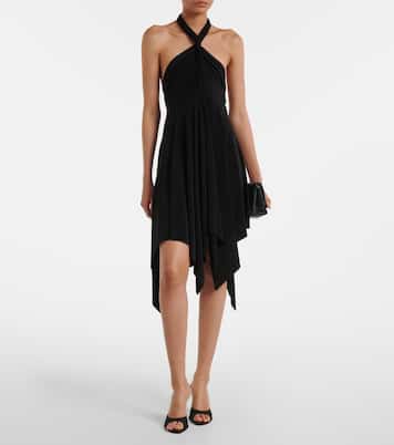 Draped halterneck jersey minidress | Norma Kamali