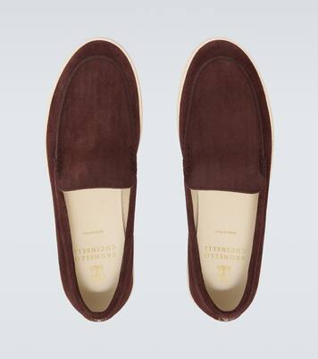 Zapatos slip-on Chevron de ante | Brunello Cucinelli