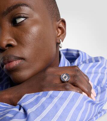 Dawn Chevalier 18kt gold ring with diamonds and sapphires | Ileana Makri
