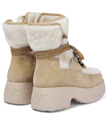 Viv' Rangers shearling-trimmed suede ankle boots | Roger Vivier