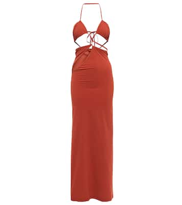Maxikleid mit Cut-outs aus Jersey | Christopher Esber