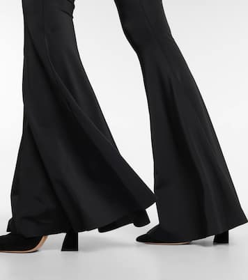 Snake paneled mesh fishtail jumpsuit | Norma Kamali