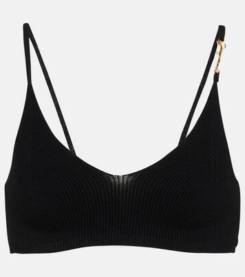 Le Bandeau Pralu ribbed-knit crop top | Jacquemus
