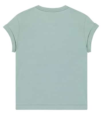 Embellished cotton jersey T-shirt | Brunello Cucinelli Kids