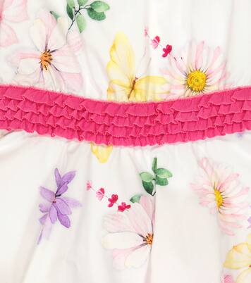 Floral cotton poplin dress | Monnalisa