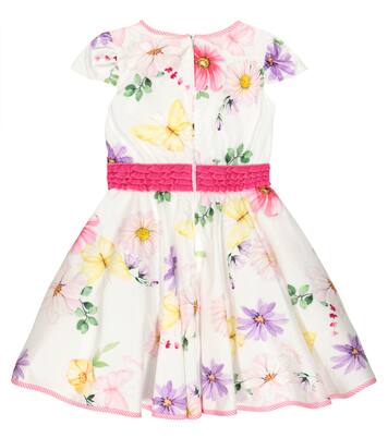 Floral cotton poplin dress | Monnalisa