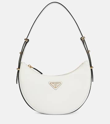 Arqué leather shoulder bag | Prada