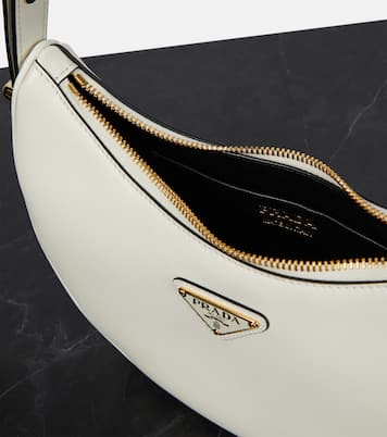 Arqué leather shoulder bag | Prada