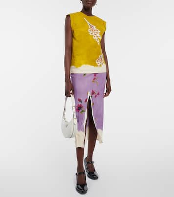 Arqué leather shoulder bag | Prada