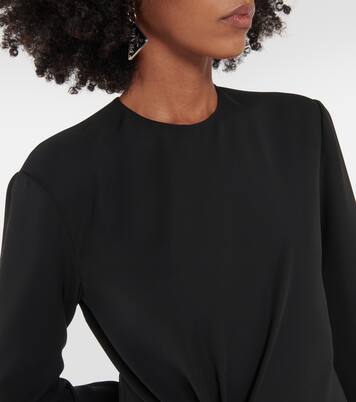 Embellished crêpe midi dress | Prada