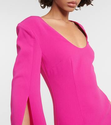 Cape-sleeve cady gown | Roland Mouret