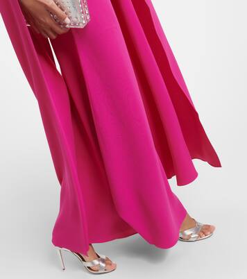Cape-sleeve cady gown | Roland Mouret