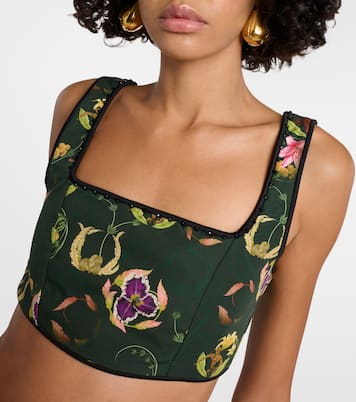 Besticktes Cropped-Top Amanda Marina | Agua by Agua Bendita