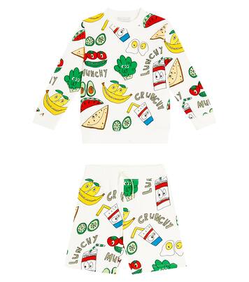 Printed cotton fleece tracksuit | Stella McCartney Kids