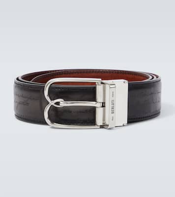 B Volute Scritto reversible leather belt | Berluti