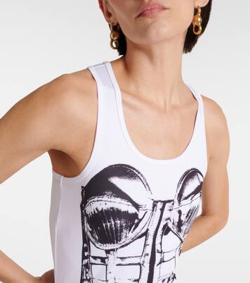 Bedrucktes Maxikleid aus Jersey | Jean Paul Gaultier