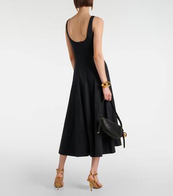 Abito midi Wells in popeline di cotone | Staud