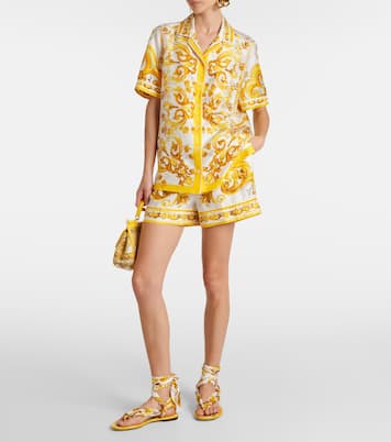 Hemd Majolica aus Seiden-Twill | Dolce&Gabbana