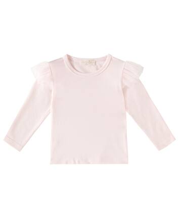 Baby Natalia tulle-trimmed cotton jersey top | Tutu Du Monde