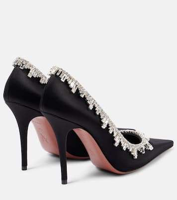 Verzierte Pumps Begumissima 105 aus Satin | Amina Muaddi