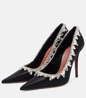Verzierte Pumps Begumissima 105 aus Satin | Amina Muaddi