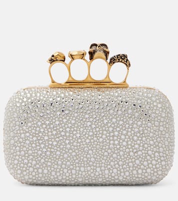 Skull Knuckle embellished clutch | McQueen