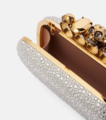 Skull Knuckle embellished clutch | McQueen