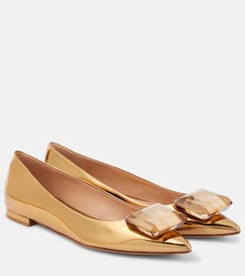 Jaipur metallic leather ballet flats | Gianvito Rossi