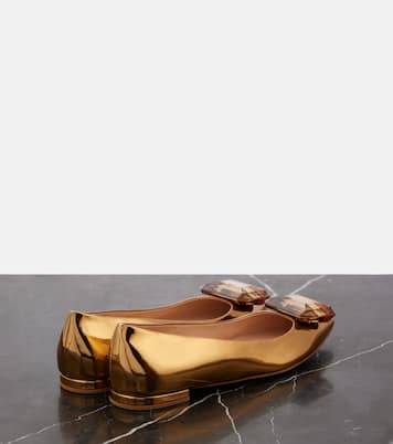 Jaipur metallic leather ballet flats | Gianvito Rossi
