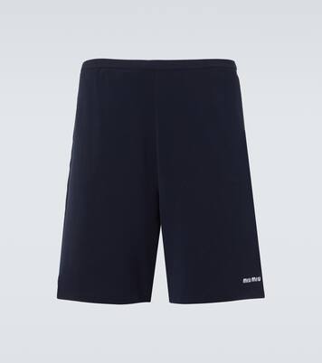 Jersey cotton Bermuda shorts | Miu Miu