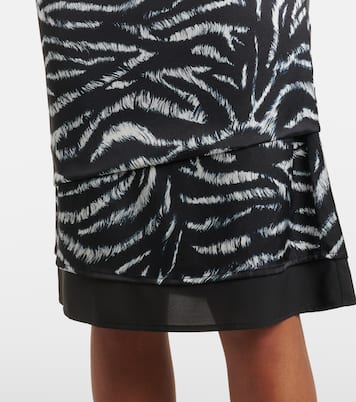 Bedruckter Midirock aus Satin | The Attico