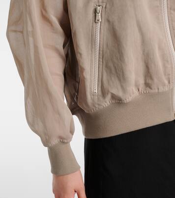 Cotton organza bomber jacket | Brunello Cucinelli