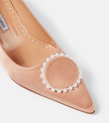 Kifaclo 70 embellished satin pumps | Manolo Blahnik