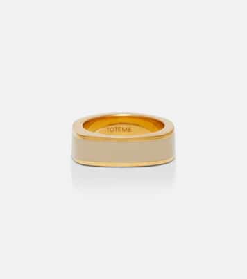 Bague Signature en plaqué or 18 ct | Toteme