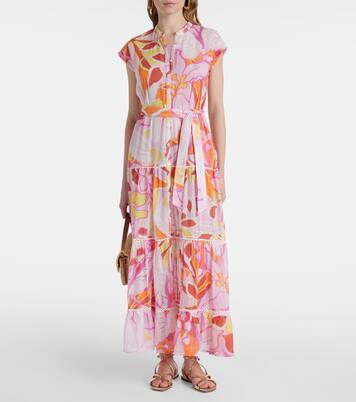 Bedrucktes Midikleid Kora aus Baumwolle | Poupette St Barth