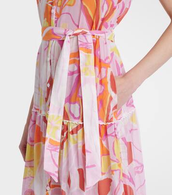 Bedrucktes Midikleid Kora aus Baumwolle | Poupette St Barth