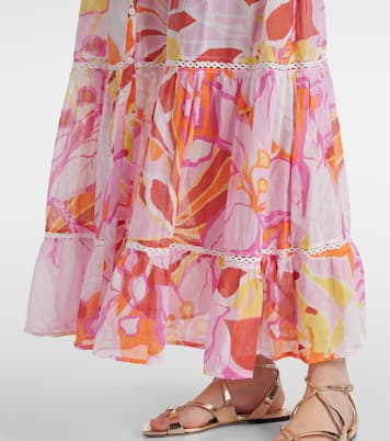 Bedrucktes Midikleid Kora aus Baumwolle | Poupette St Barth