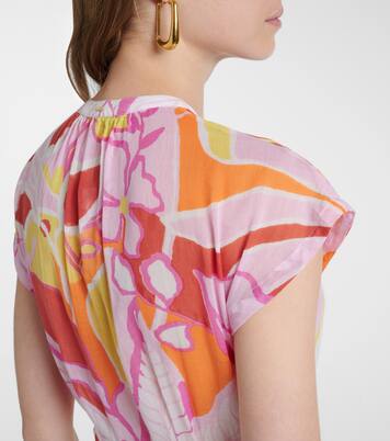 Bedrucktes Midikleid Kora aus Baumwolle | Poupette St Barth