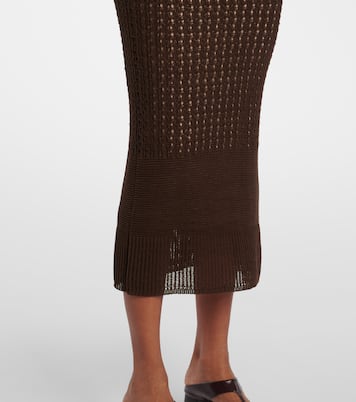 Abito lungo Valois in maglia di misto cotone | Max Mara