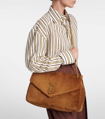 Calypso Large suede shoulder bag | Saint Laurent