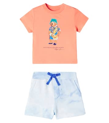 Baby Polo Bear cotton T-shirt and shorts | Polo Ralph Lauren Kids