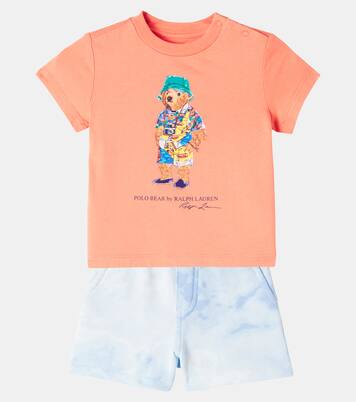 Baby Polo Bear cotton T-shirt and shorts | Polo Ralph Lauren Kids