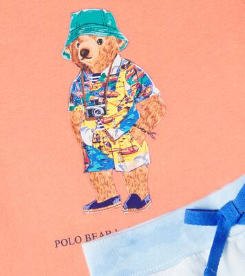 Baby Polo Bear cotton T-shirt and shorts | Polo Ralph Lauren Kids