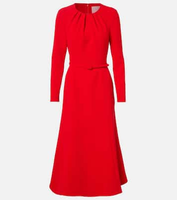 Belted crêpe midi dress | Carolina Herrera