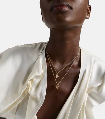 Collar Lovebirds de oro de 14 ct con diamantes | Sydney Evan